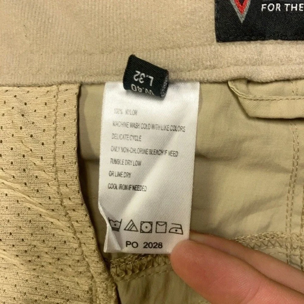 SCOTTeVEST Shorts Mens 40 Beige Tan TEC 8 Pockets Nylon Outdoor Hiking Tactical